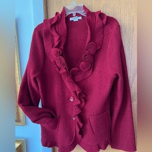 ROSETTE WOOL JACKET